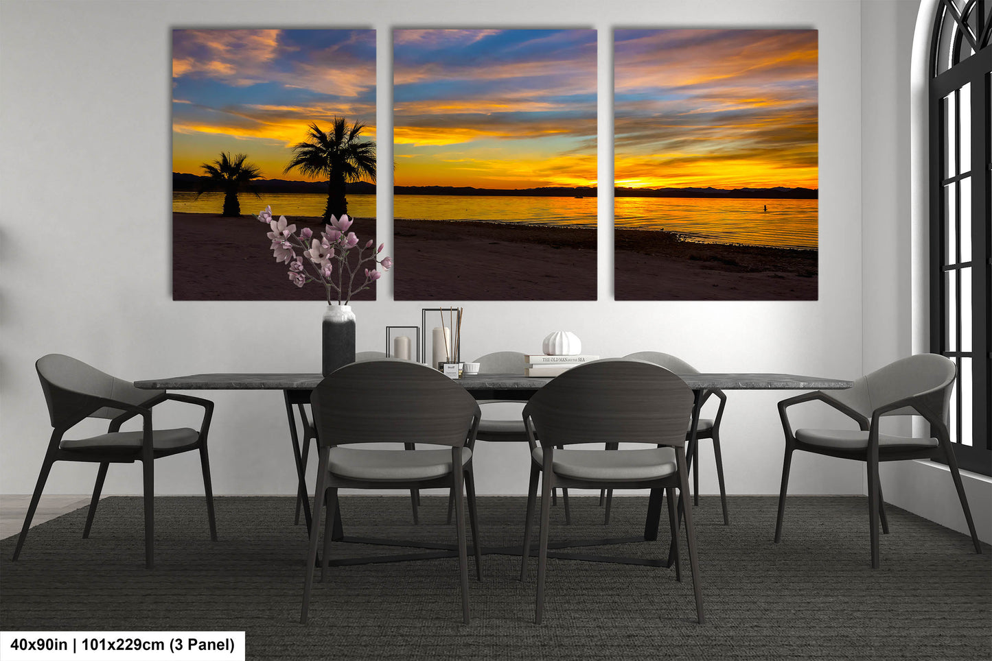 Radiant Horizons: Sunset at Lake Havasu Wall Art State Park Canvas Metal Print Arizona Photography