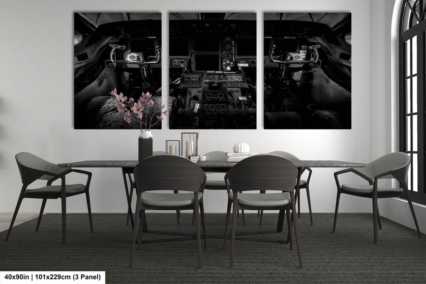 Gulfstream V Cockpit, Wall Canvas,Metal, Print, Acrylic. Aviation Photo