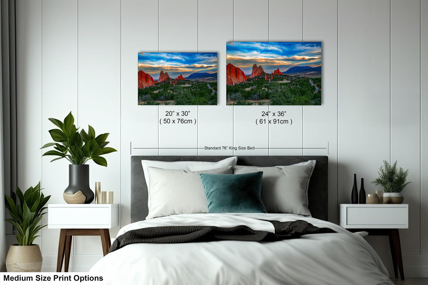Colorado Springs Garden of the god's, landscape wall art, Garden of god's art, office decor, colorado gifts, triptych, mountain decor