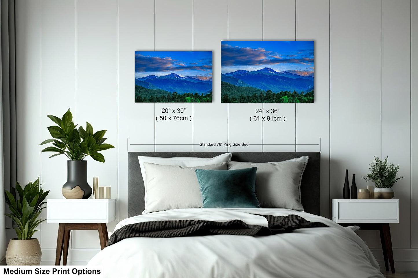 Rocky Mountain national park, Colorado canvas, Estes Park photo, Longs Peak picture, mountain wall decor