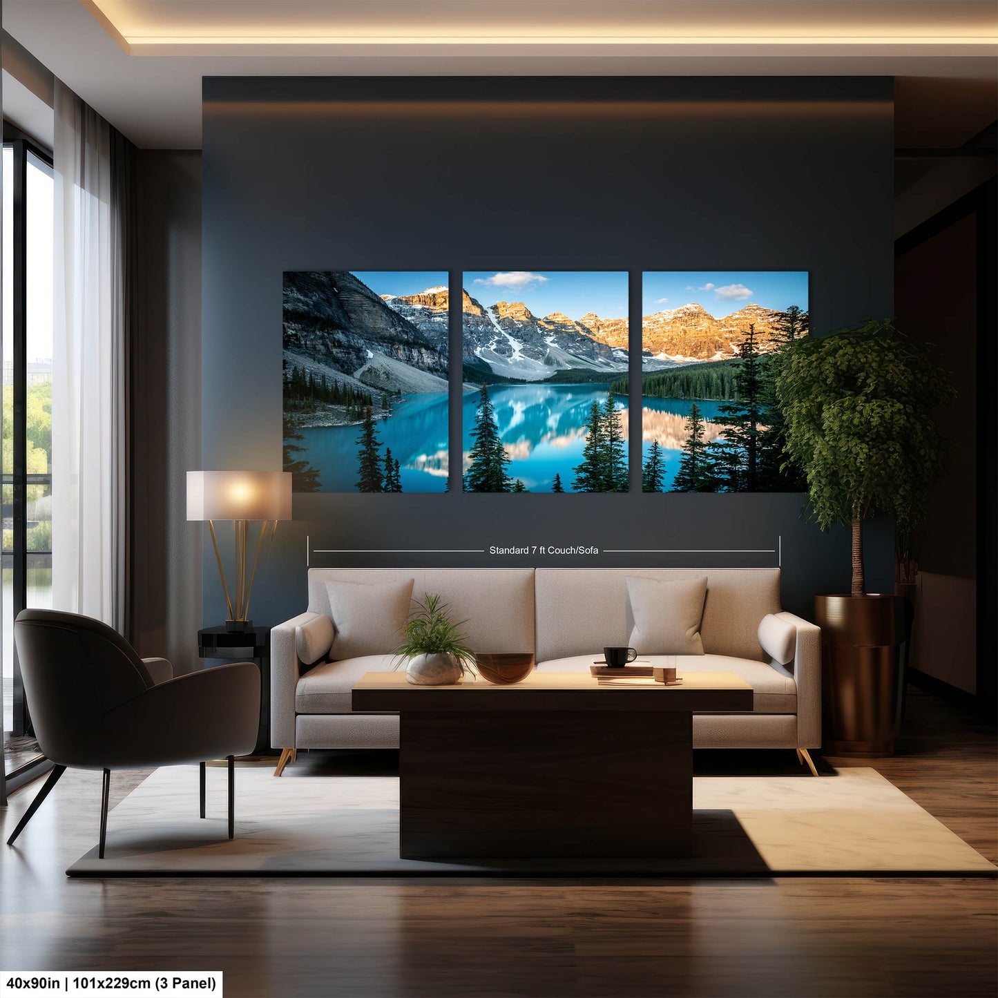 Moraine Lake Sunrise, Banff National Park Canada Landscape Print, Canvas Wall Art Prints, Wall Decor for Home,Living Room, Bedroom, Office