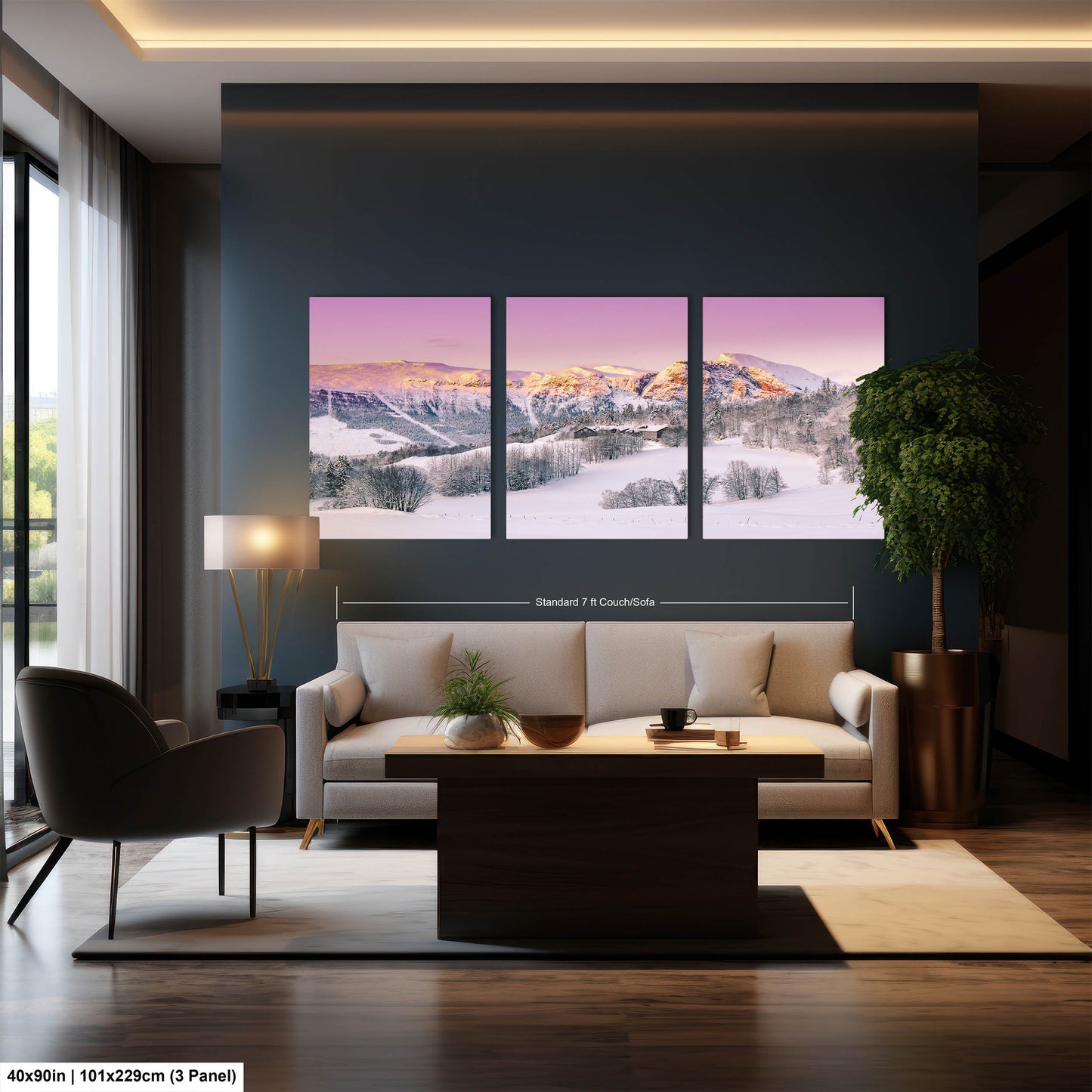 Snow Capped Mountains Sunrise Landscape Winter Print/Canvas/Acrylic/Metal