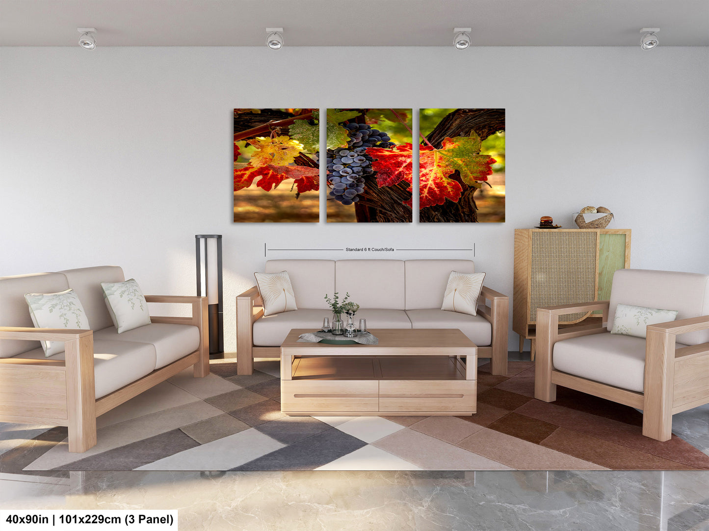 Vineyard Autumn Gold, California Vineyard, St Helena, Fall Vineyard Leaves, Grapes, Winery Art, Wine Wall Décor Kitchen Cellar
