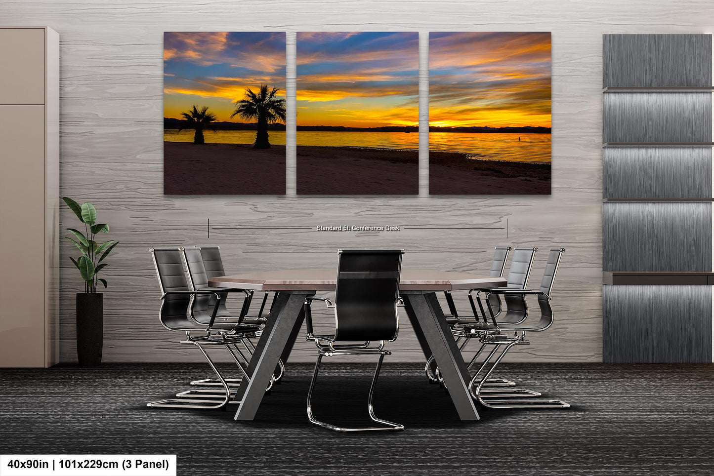 Radiant Horizons: Sunset at Lake Havasu Wall Art State Park Canvas Metal Print Arizona Photography