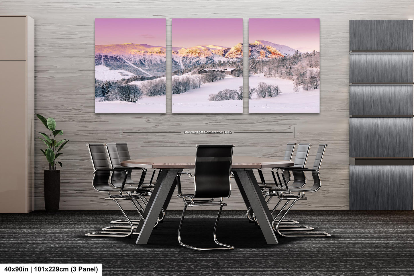 Snow Capped Mountains Sunrise Landscape Winter Print/Canvas/Acrylic/Metal
