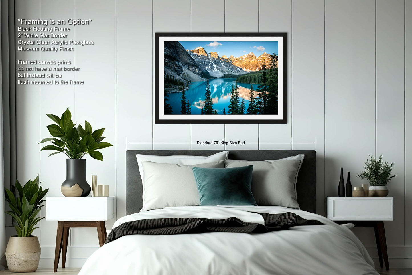 Moraine Lake Sunrise, Banff National Park Canada Landscape Print, Canvas Wall Art Prints, Wall Decor for Home,Living Room, Bedroom, Office