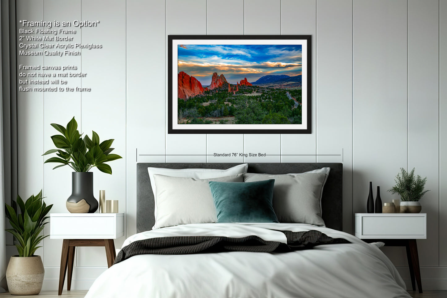 Colorado Springs Garden of the god's, landscape wall art, Garden of god's art, office decor, colorado gifts, triptych, mountain decor