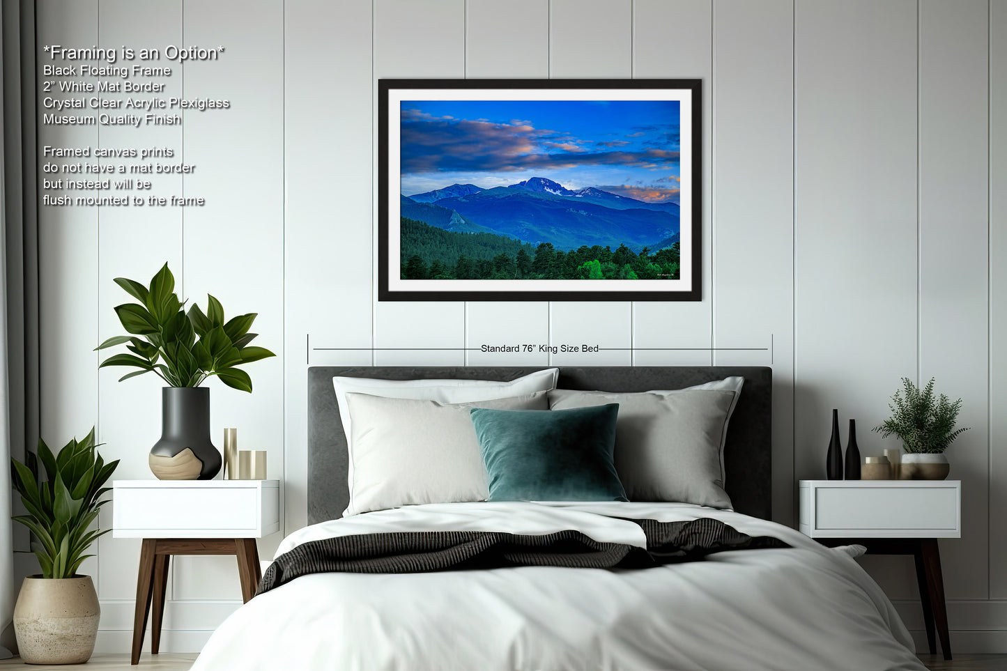 Rocky Mountain national park, Colorado canvas, Estes Park photo, Longs Peak picture, mountain wall decor