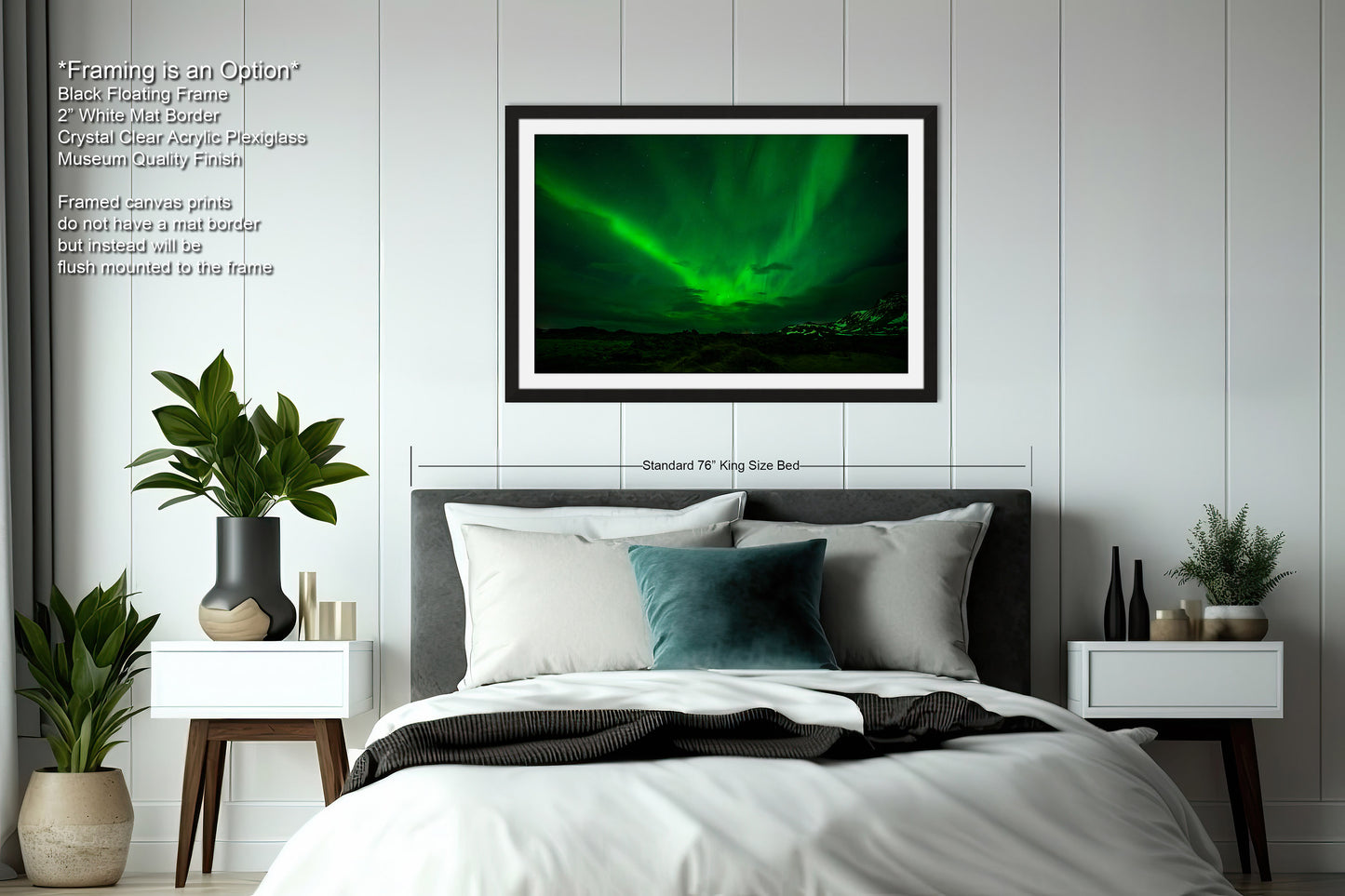 Aurora Borealis Northern Lights Print taken in Iceland on Acrylic, Canvas, Metal & Paper