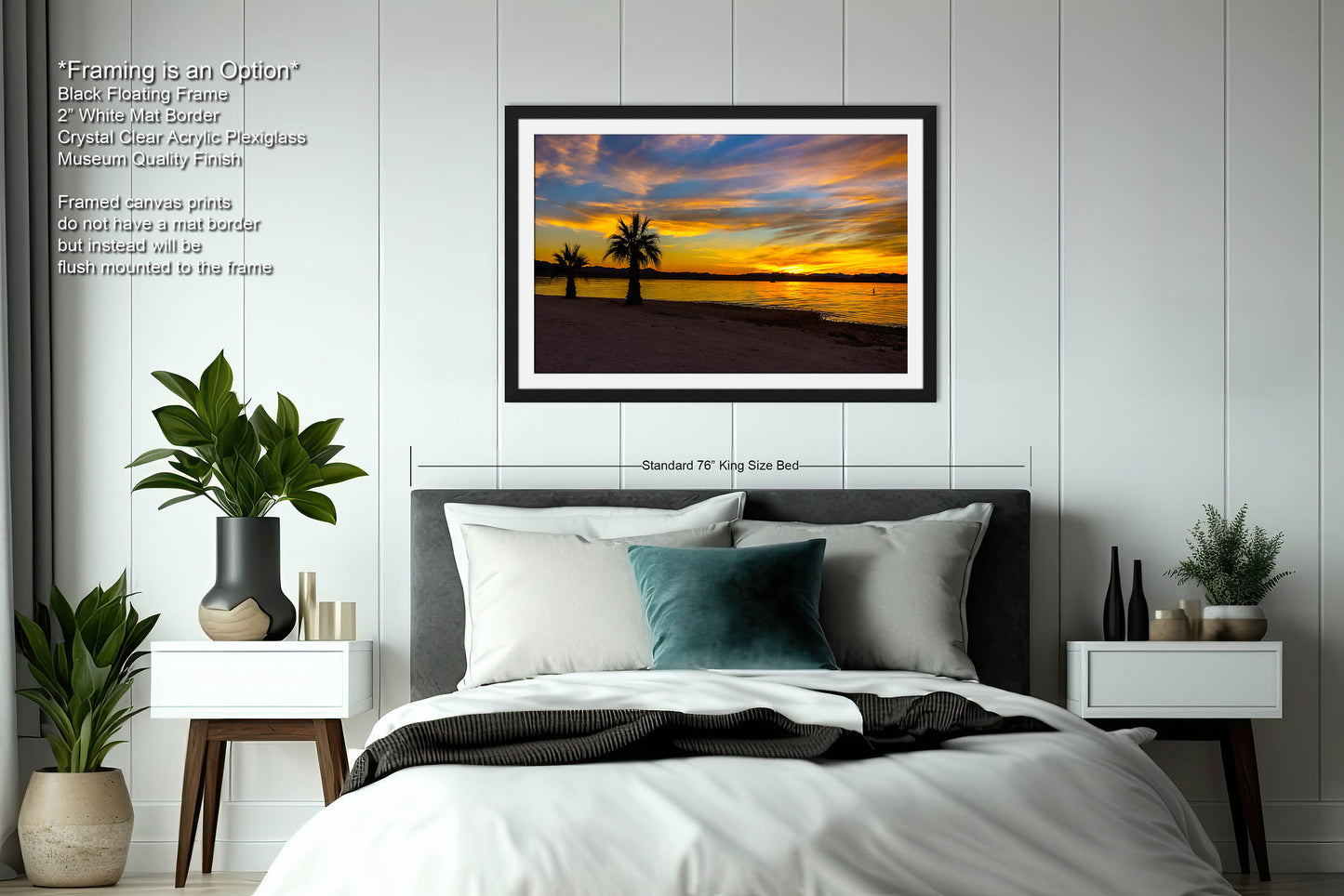 Radiant Horizons: Sunset at Lake Havasu Wall Art State Park Canvas Metal Print Arizona Photography