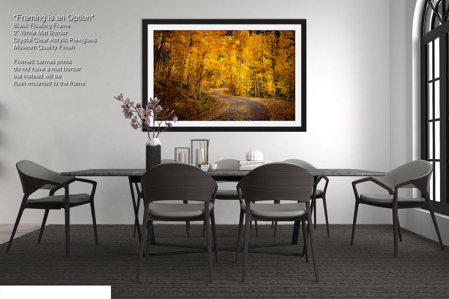 Colorado Aspens, Curvy road, autumn color, Little Cimarron Valley, Rocky Mountains, golden leaves, Photography wall art