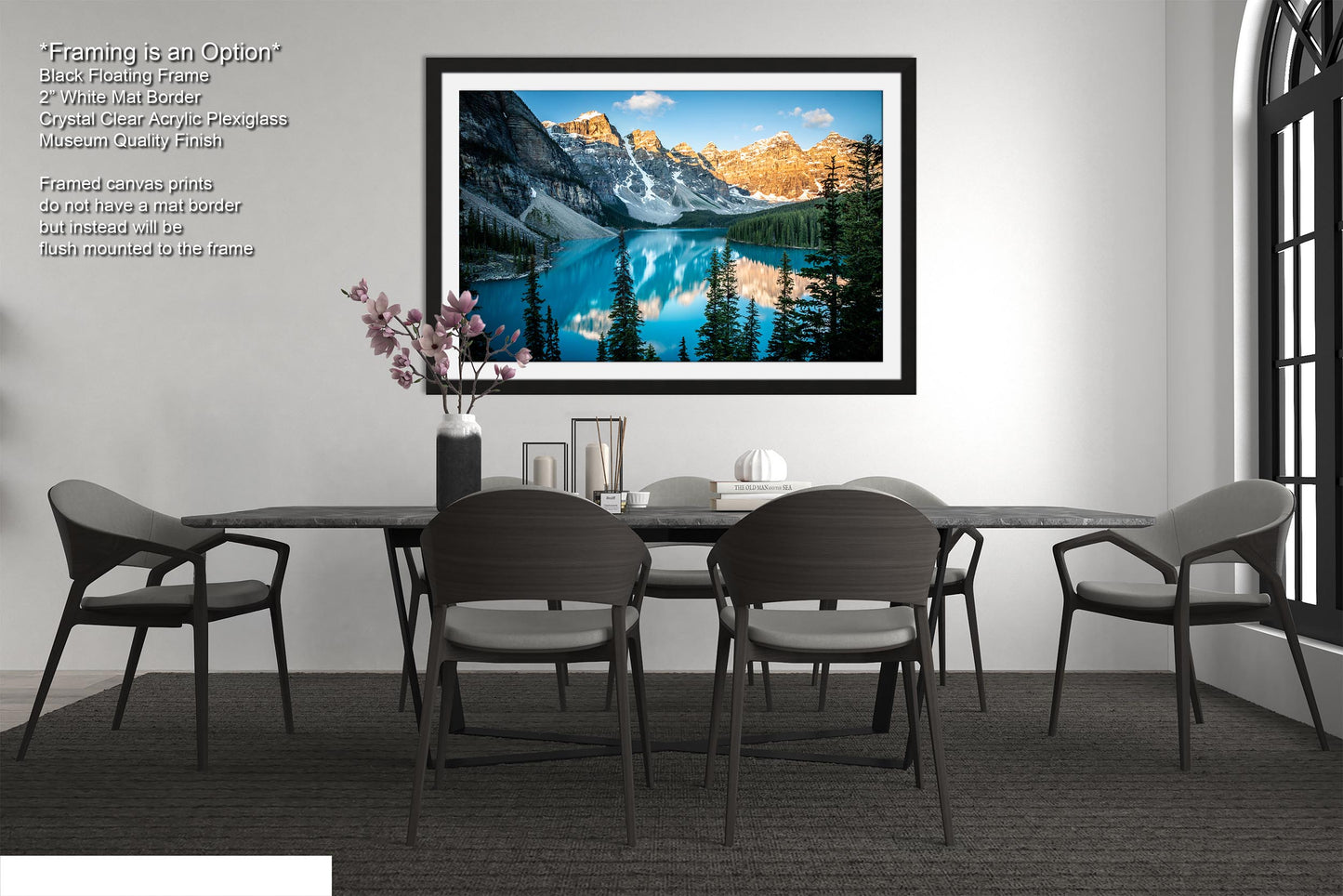 Moraine Lake Sunrise, Banff National Park Canada Landscape Print, Canvas Wall Art Prints, Wall Decor for Home,Living Room, Bedroom, Office