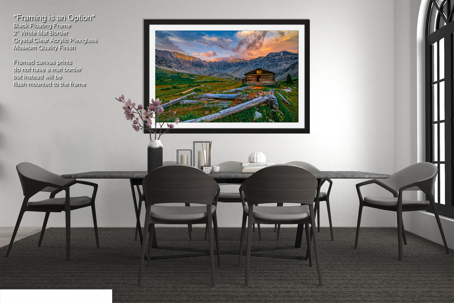 Mayflower Gulch sunset landscape, Leadville Colorado, San Juan mountains, mountain sunset, Rocky Mountains, Colorado art, triptych