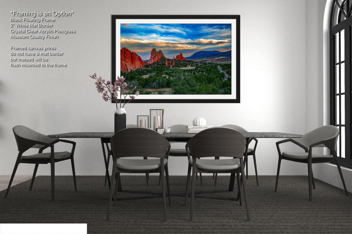 Colorado Springs Garden of the god's, landscape wall art, Garden of god's art, office decor, colorado gifts, triptych, mountain decor