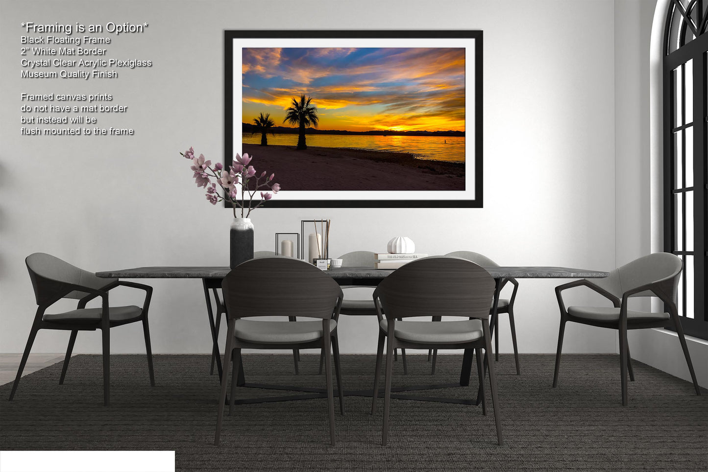 Radiant Horizons: Sunset at Lake Havasu Wall Art State Park Canvas Metal Print Arizona Photography