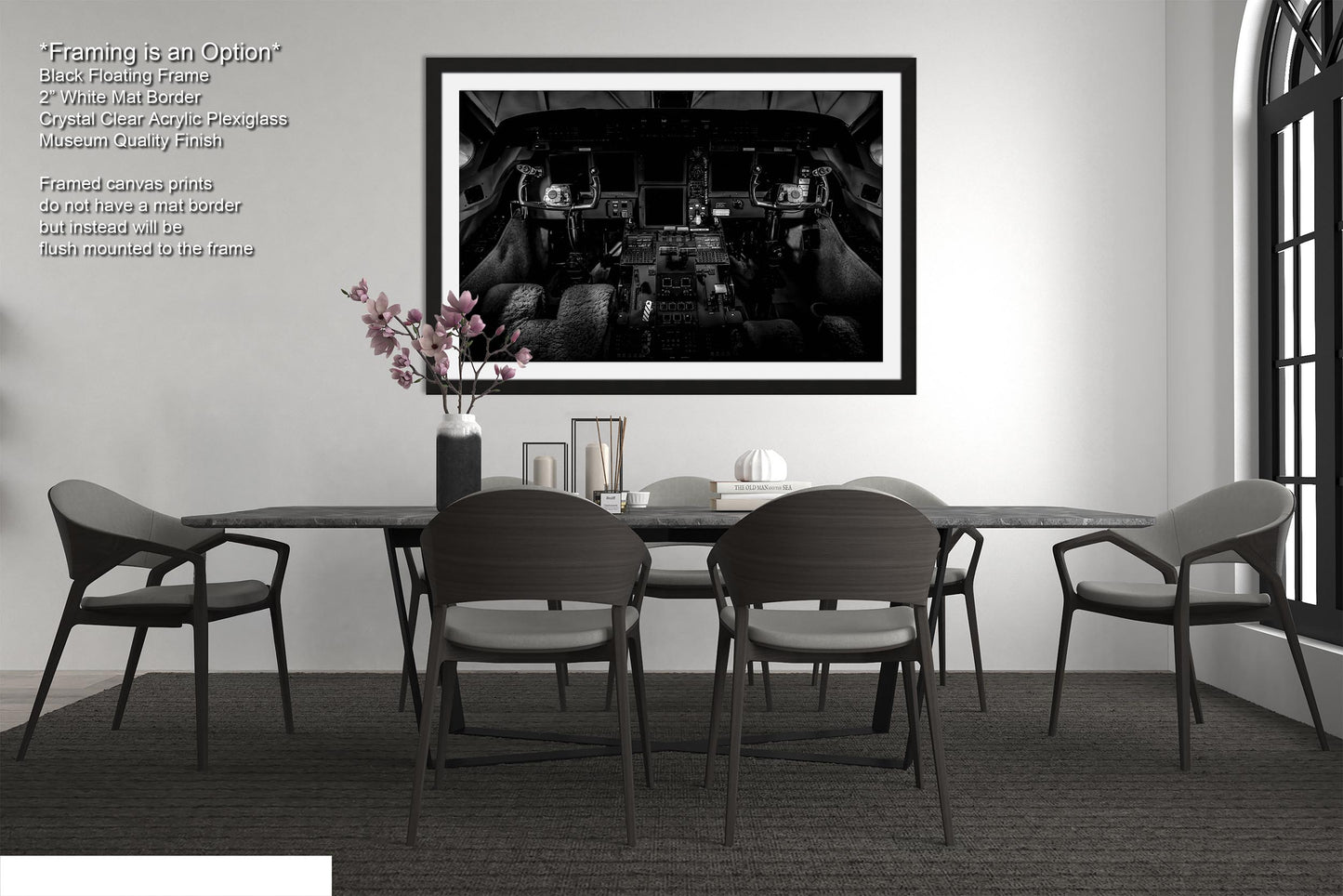 Gulfstream V Cockpit, Wall Canvas,Metal, Print, Acrylic. Aviation Photo
