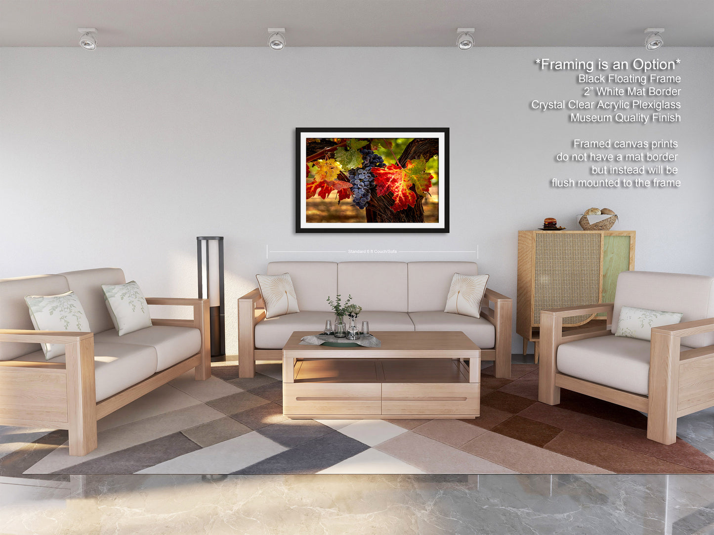 Vineyard Autumn Gold, California Vineyard, St Helena, Fall Vineyard Leaves, Grapes, Winery Art, Wine Wall Décor Kitchen Cellar