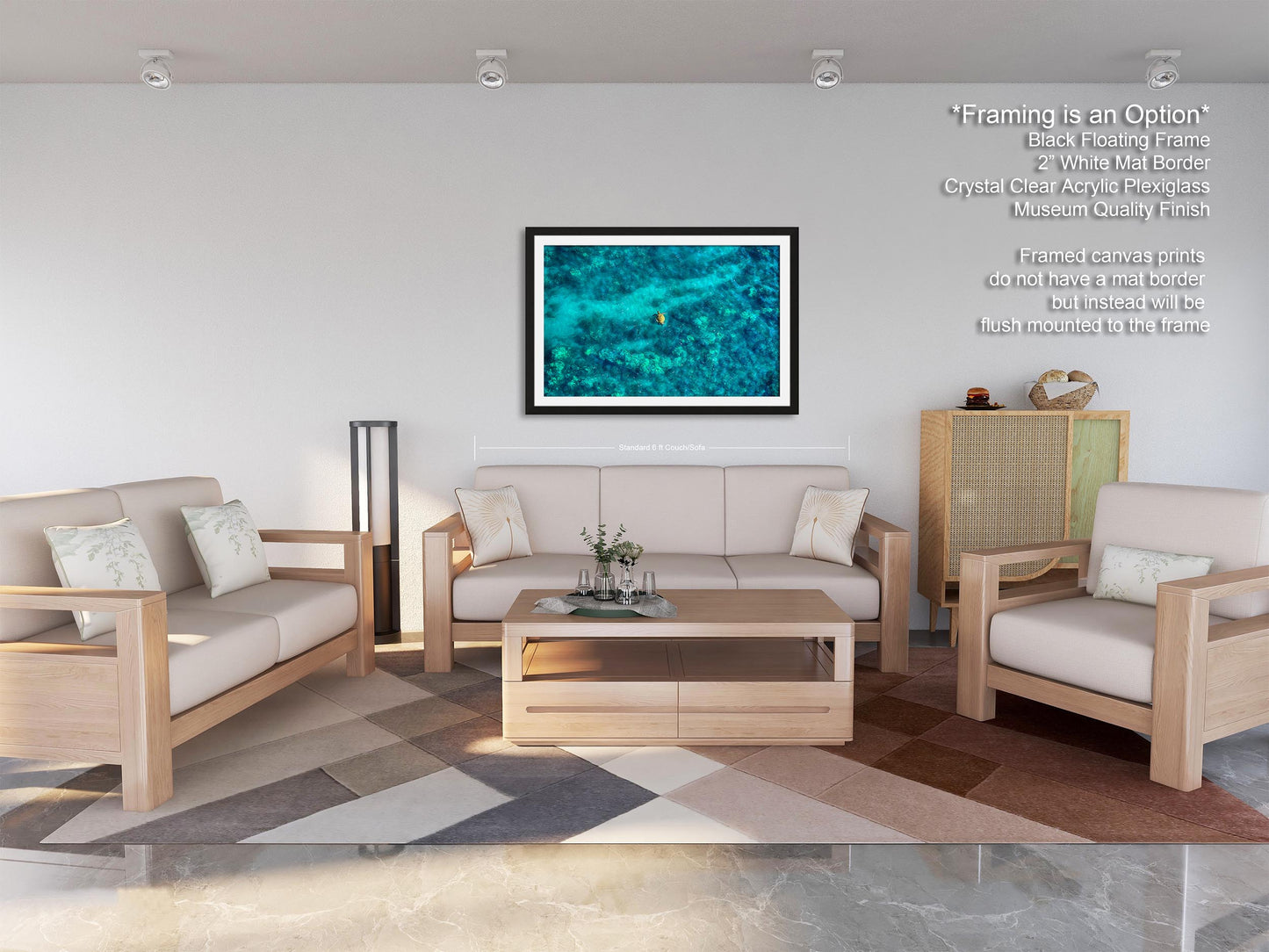 Sea Turtle Wall Art - Aerial Ocean Photography Print, Tropical Underwater Decor, Marine Life Artwork for Coastal Homes