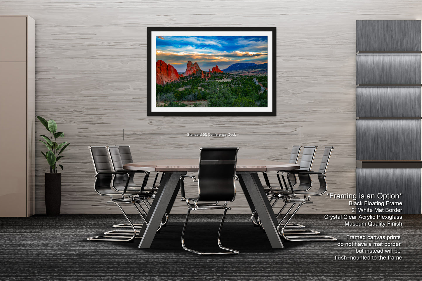 Colorado Springs Garden of the god's, landscape wall art, Garden of god's art, office decor, colorado gifts, triptych, mountain decor