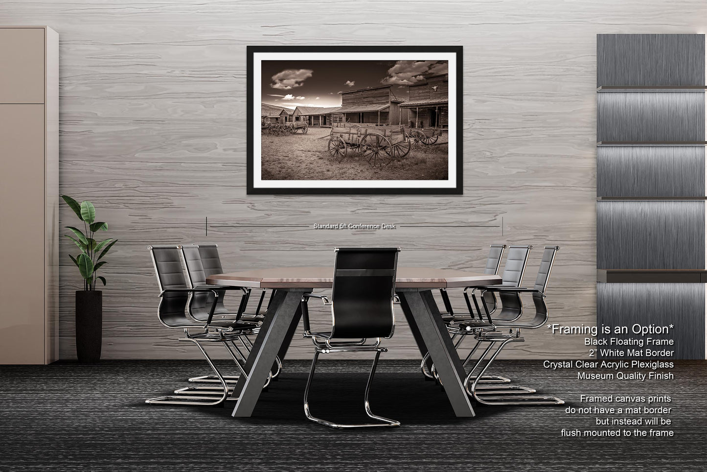 Old West Ghost Town Sepia Photography Decor, Old Wagons Wyoming Photo, Rustic Style, Cowboy Art, Western Art Wall Pictures, Wrapped Canvas,