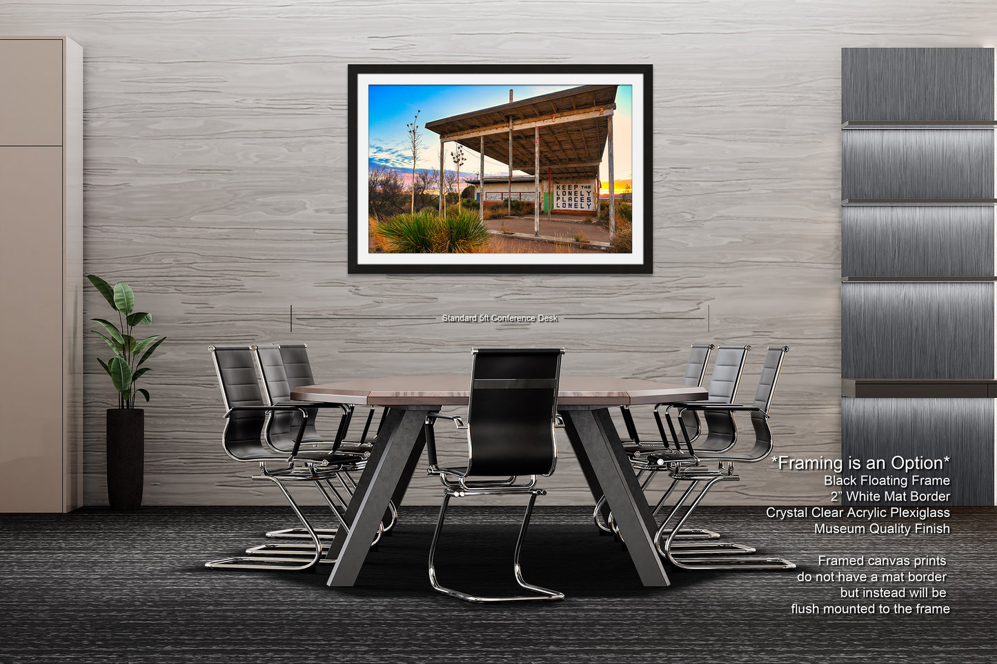 Abandoned Gas Station Mural Art Print | Lobo Texas Ghost Town Landscape | Desert Americana Wall Decor | Keep the Lonely Places Lonely