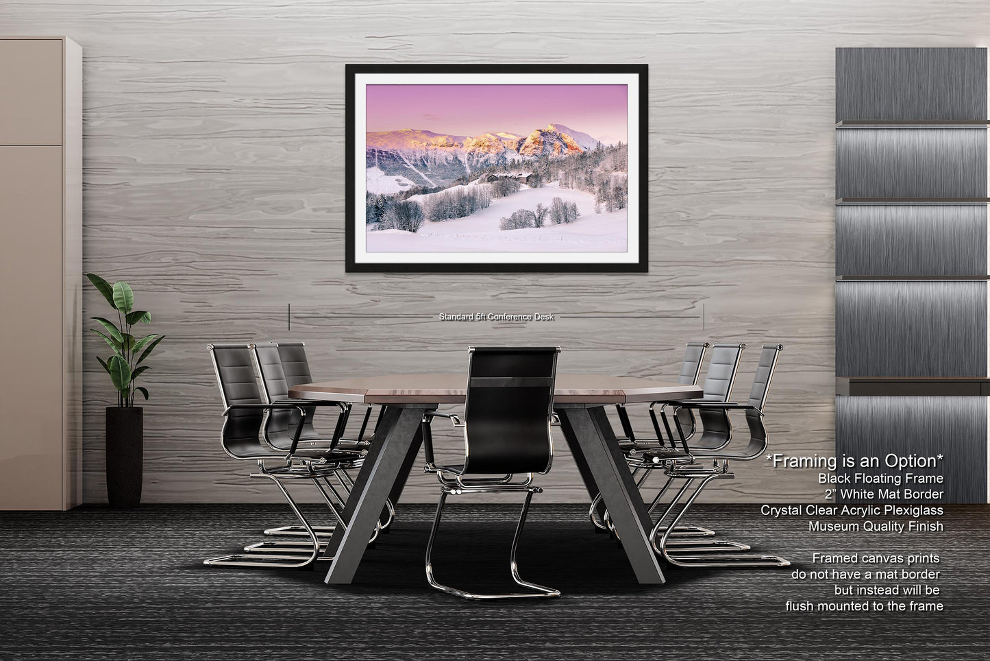 Snow Capped Mountains Sunrise Landscape Winter Print/Canvas/Acrylic/Metal