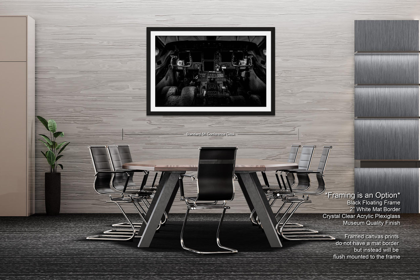 Gulfstream V Cockpit, Wall Canvas,Metal, Print, Acrylic. Aviation Photo