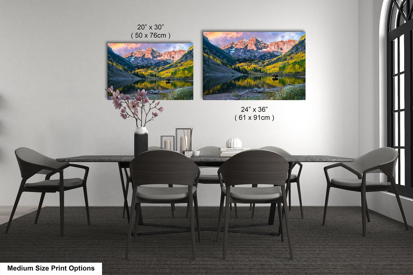 Maroon Bells with moose, Maroon Bells fall picture, Colorado aspens wall art, Autumn colors and mountains, Aspen Colorado landscape print