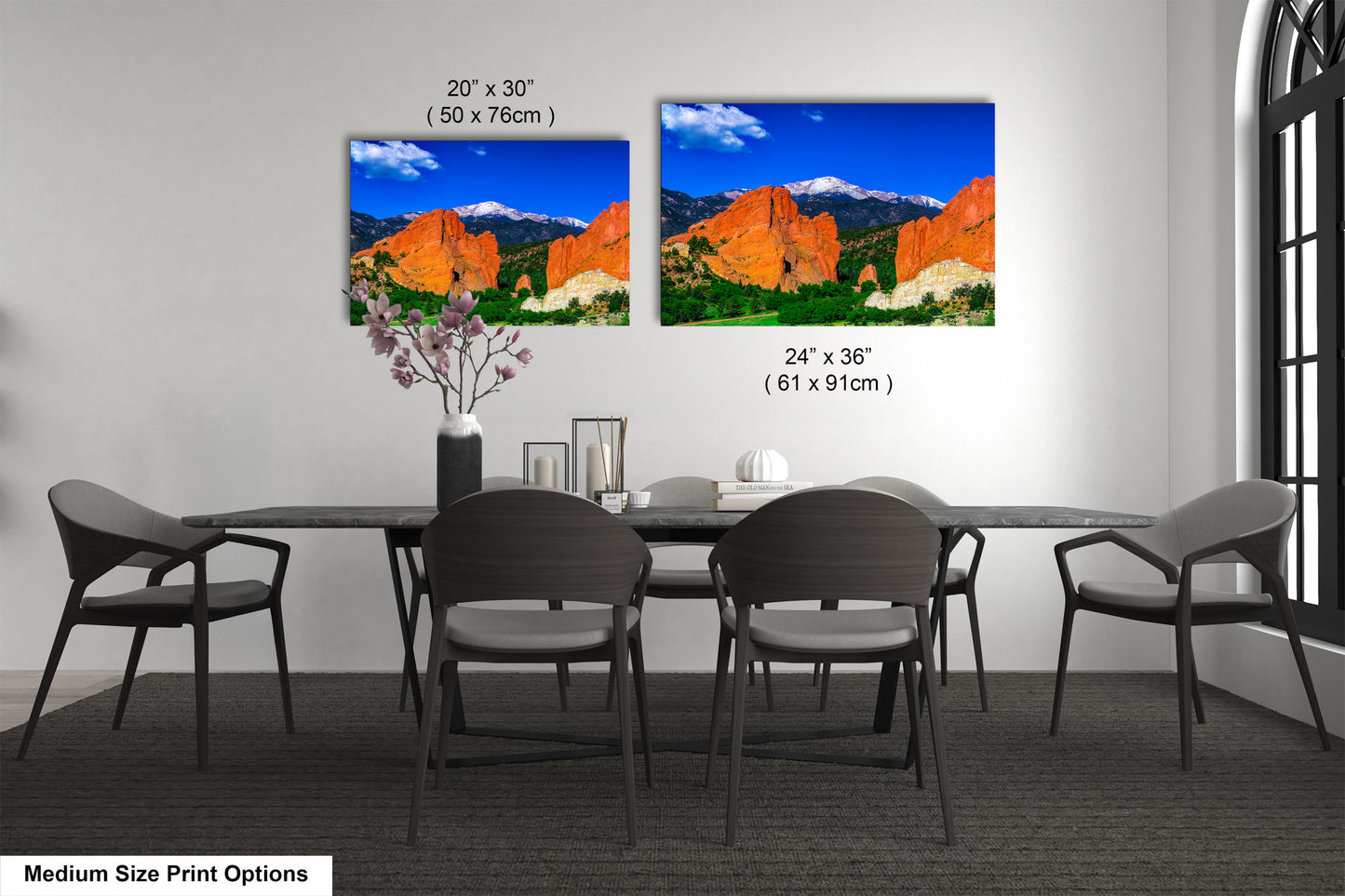 Garden of the god's picture, Pikes Peak print, Colorado Springs canvas, Colorado Springs wall art,