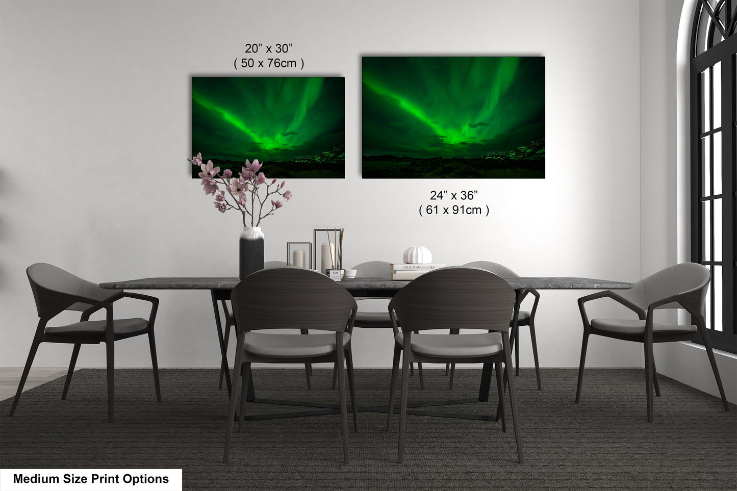 Aurora Borealis Northern Lights Print taken in Iceland on Acrylic, Canvas, Metal & Paper