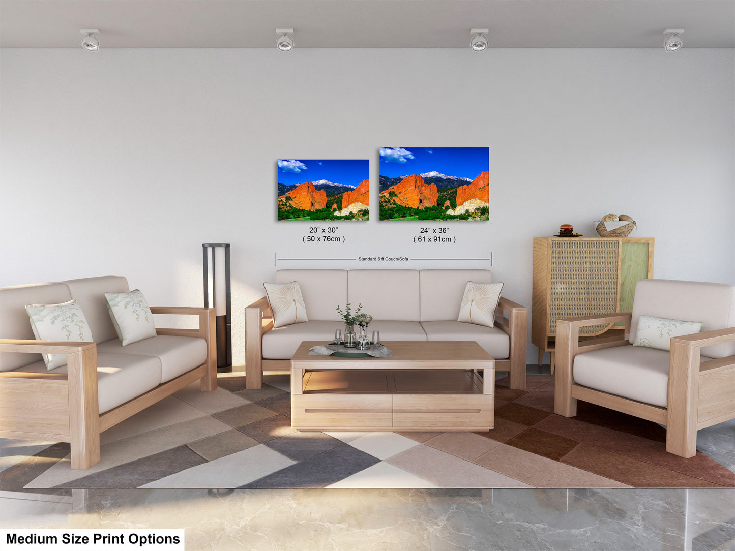 Garden of the god's picture, Pikes Peak print, Colorado Springs canvas, Colorado Springs wall art,