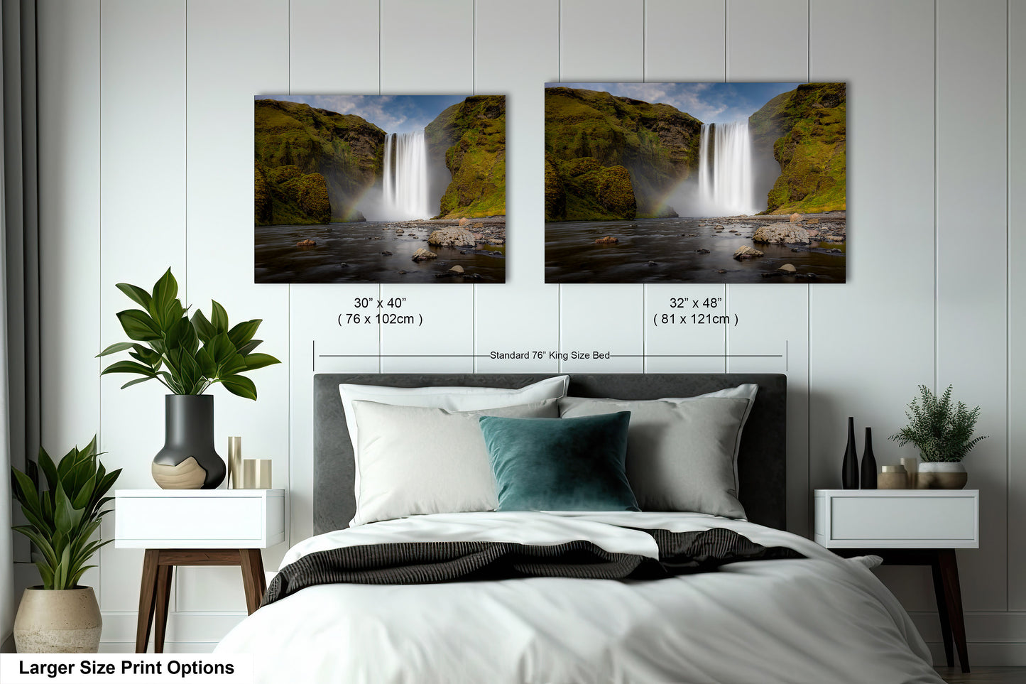 Skogafoss Waterfall in Iceland: Fine Art / Print / Canvas / Acrylic / Metal / Wall Decor / Landscape Photograph