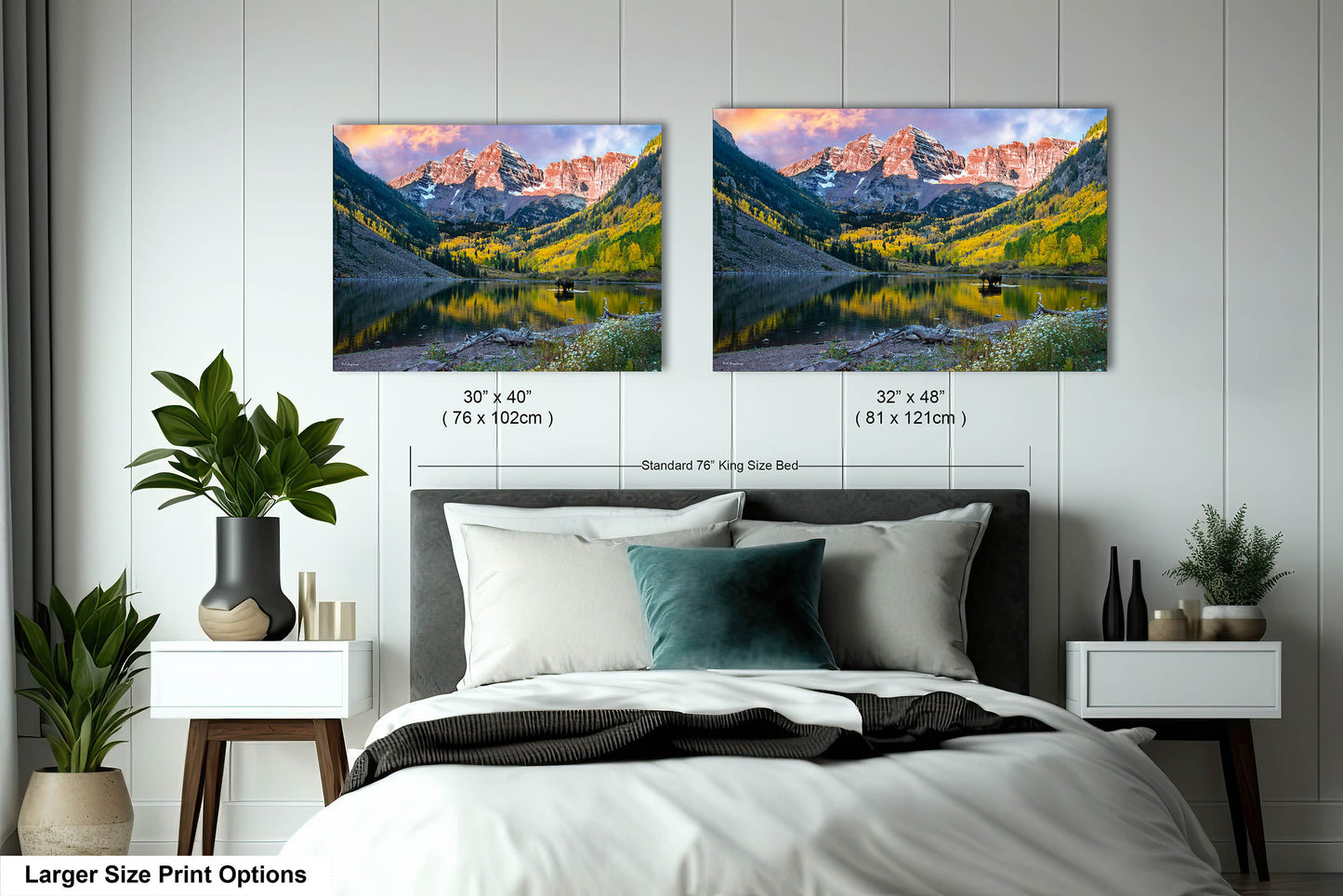 Maroon Bells with moose, Maroon Bells fall picture, Colorado aspens wall art, Autumn colors and mountains, Aspen Colorado landscape print