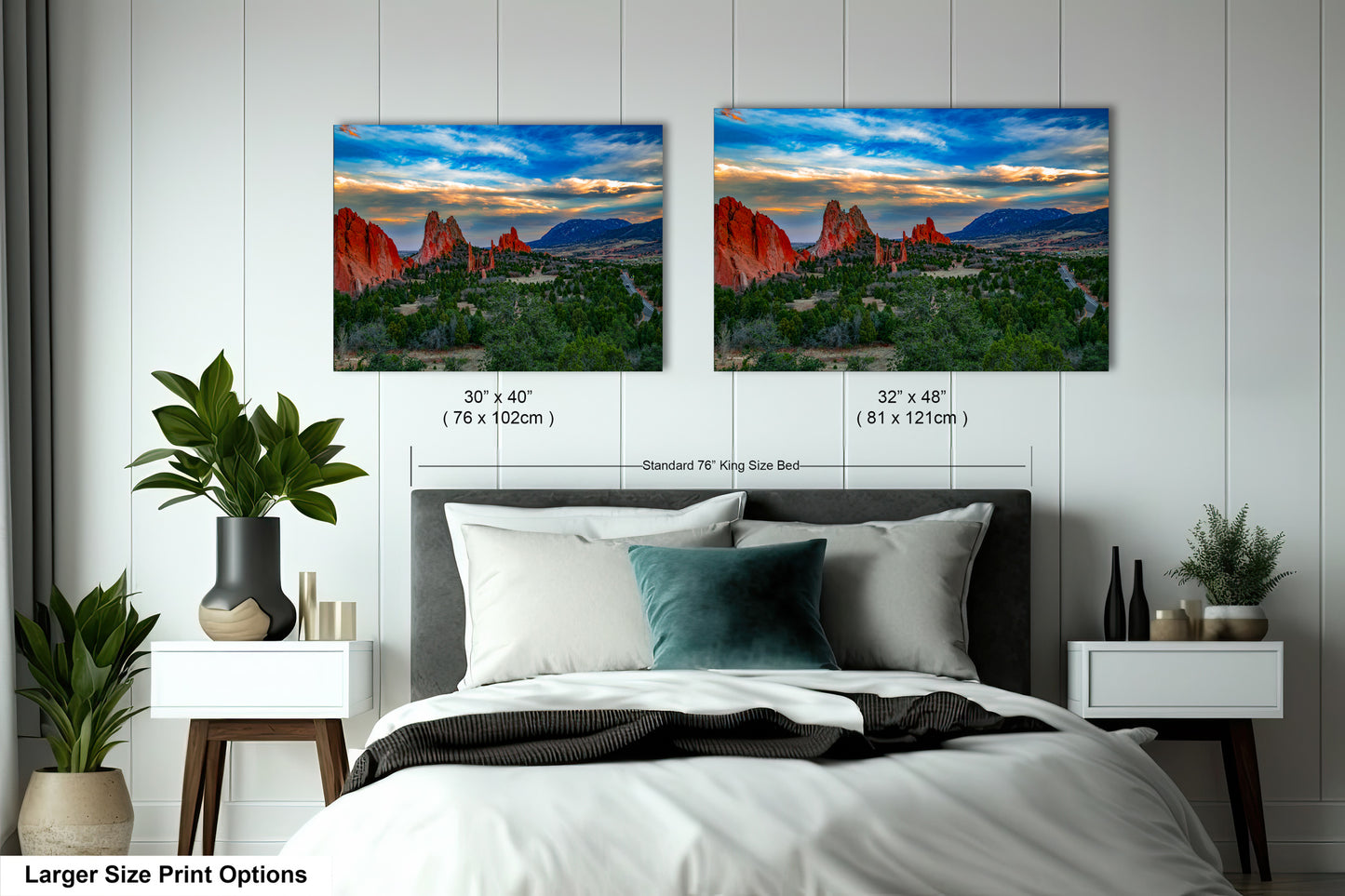Colorado Springs Garden of the god's, landscape wall art, Garden of god's art, office decor, colorado gifts, triptych, mountain decor