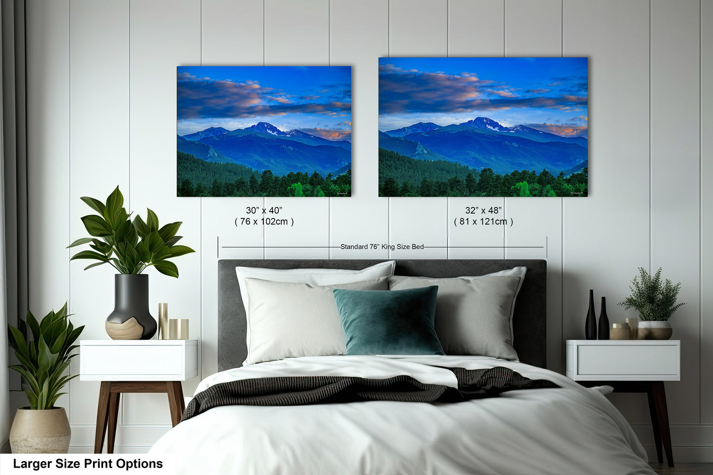 Rocky Mountain national park, Colorado canvas, Estes Park photo, Longs Peak picture, mountain wall decor