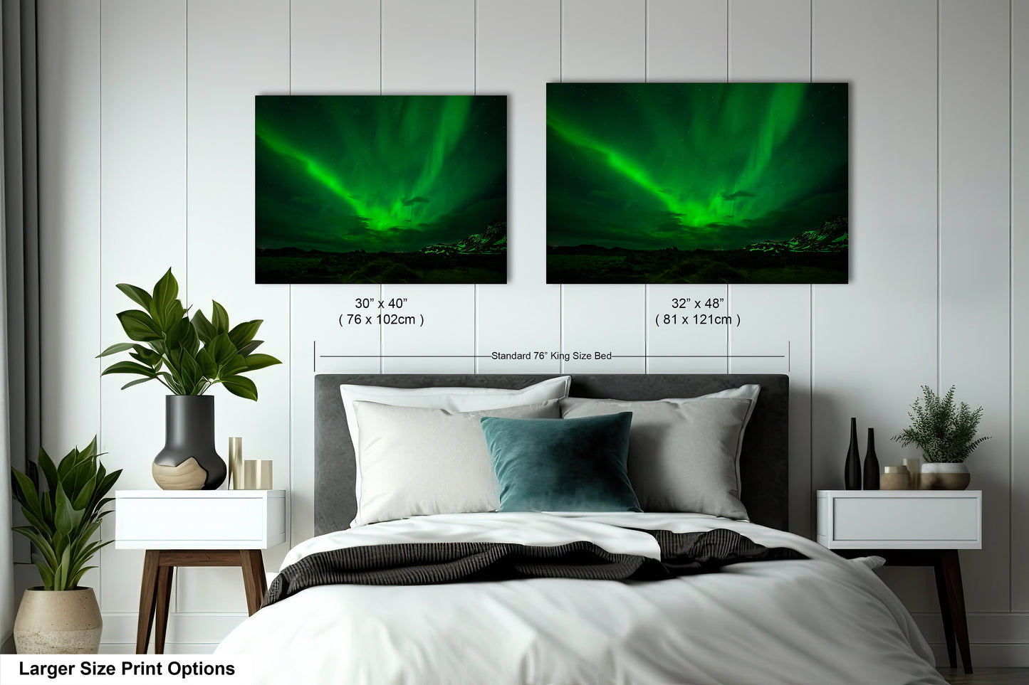 Aurora Borealis Northern Lights Print taken in Iceland on Acrylic, Canvas, Metal & Paper