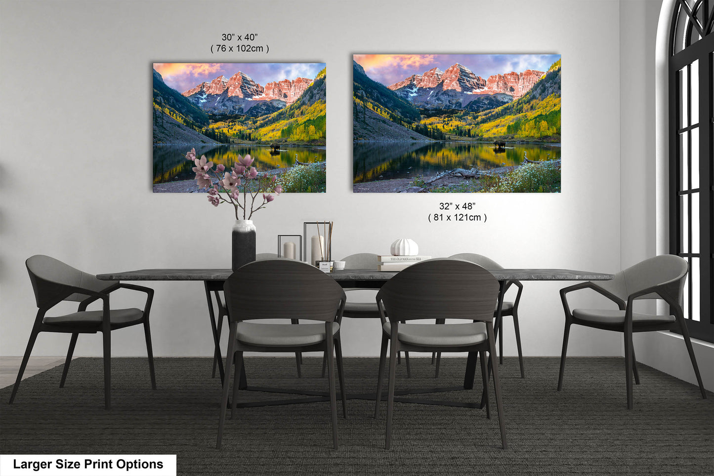 Maroon Bells with moose, Maroon Bells fall picture, Colorado aspens wall art, Autumn colors and mountains, Aspen Colorado landscape print