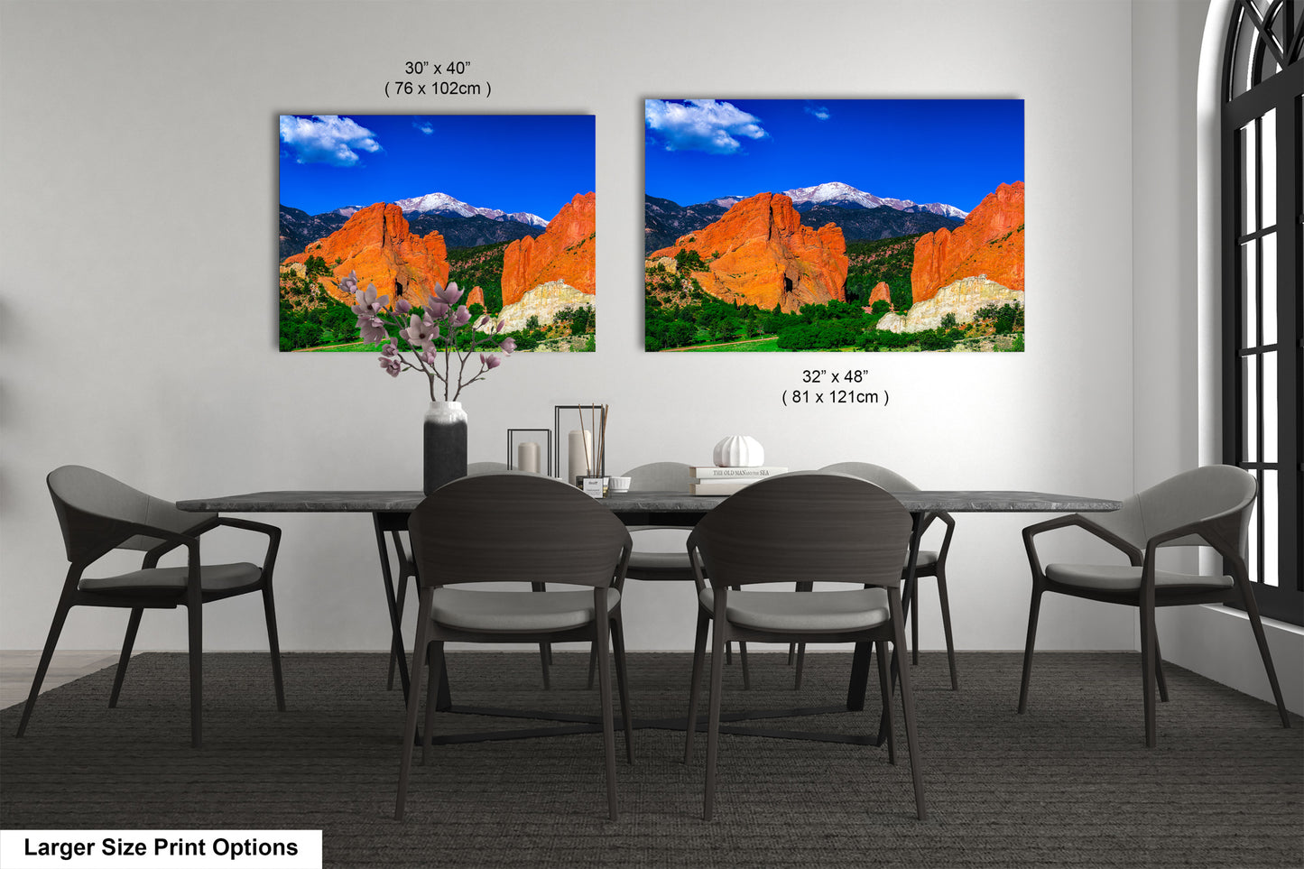 Garden of the god's picture, Pikes Peak print, Colorado Springs canvas, Colorado Springs wall art,