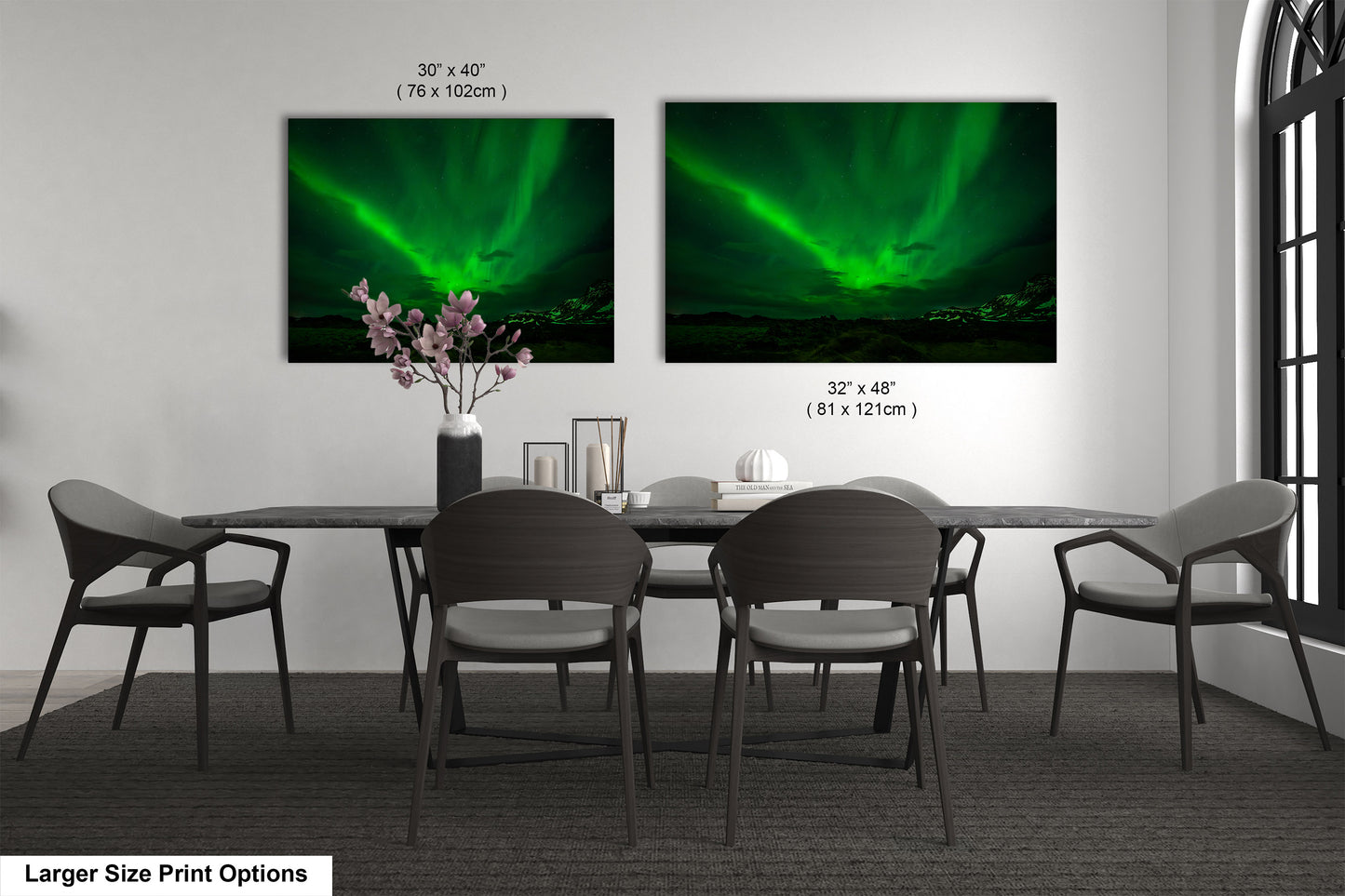 Aurora Borealis Northern Lights Print taken in Iceland on Acrylic, Canvas, Metal & Paper