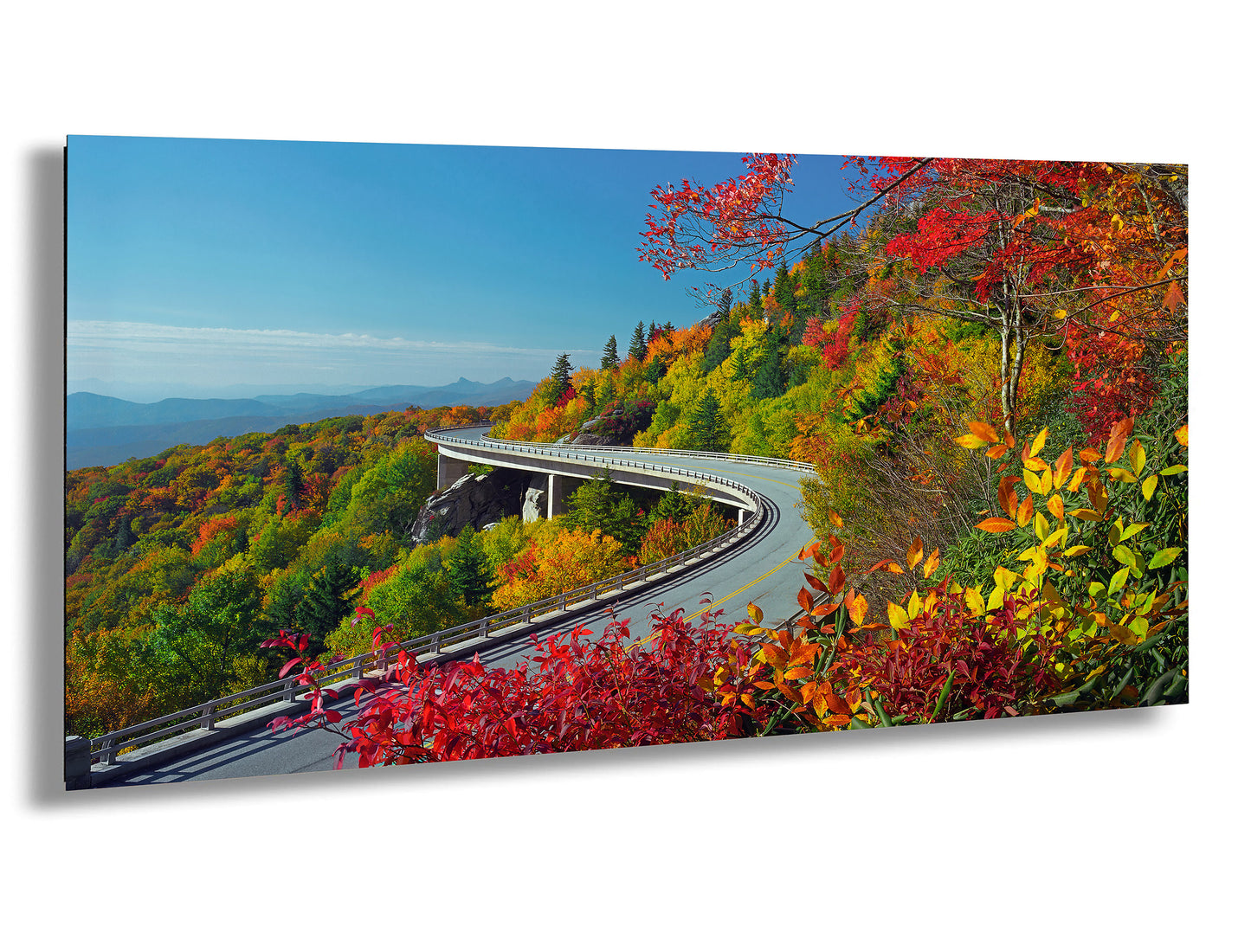 Blue Ridge Parkway Art Print Autumn Colors at Linn Cove Viaduct Grandfather Mountain North Carolina