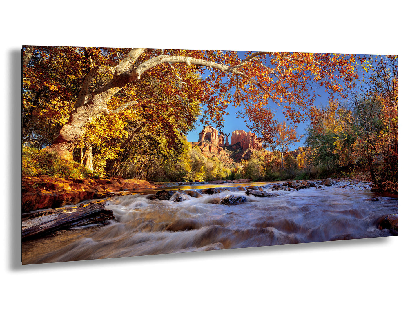 Autumn View of Red Rock Crossing and Cathedral Rock Sedona Northern Arizona