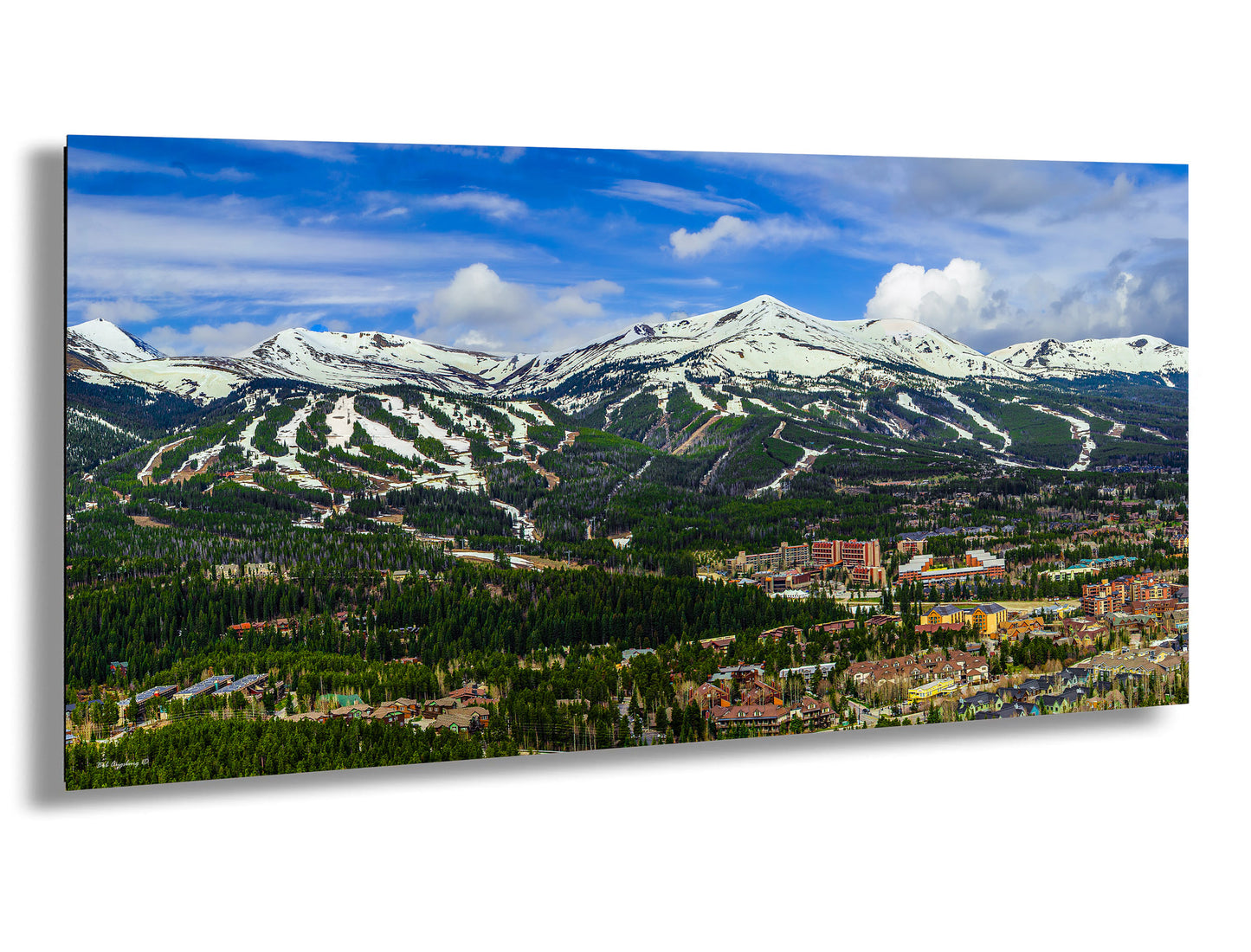 Breckenridge wall art, Breckenridge art, panoramic large picture of Breckenridge ski runs, Colorado wall art, Colorado ski town