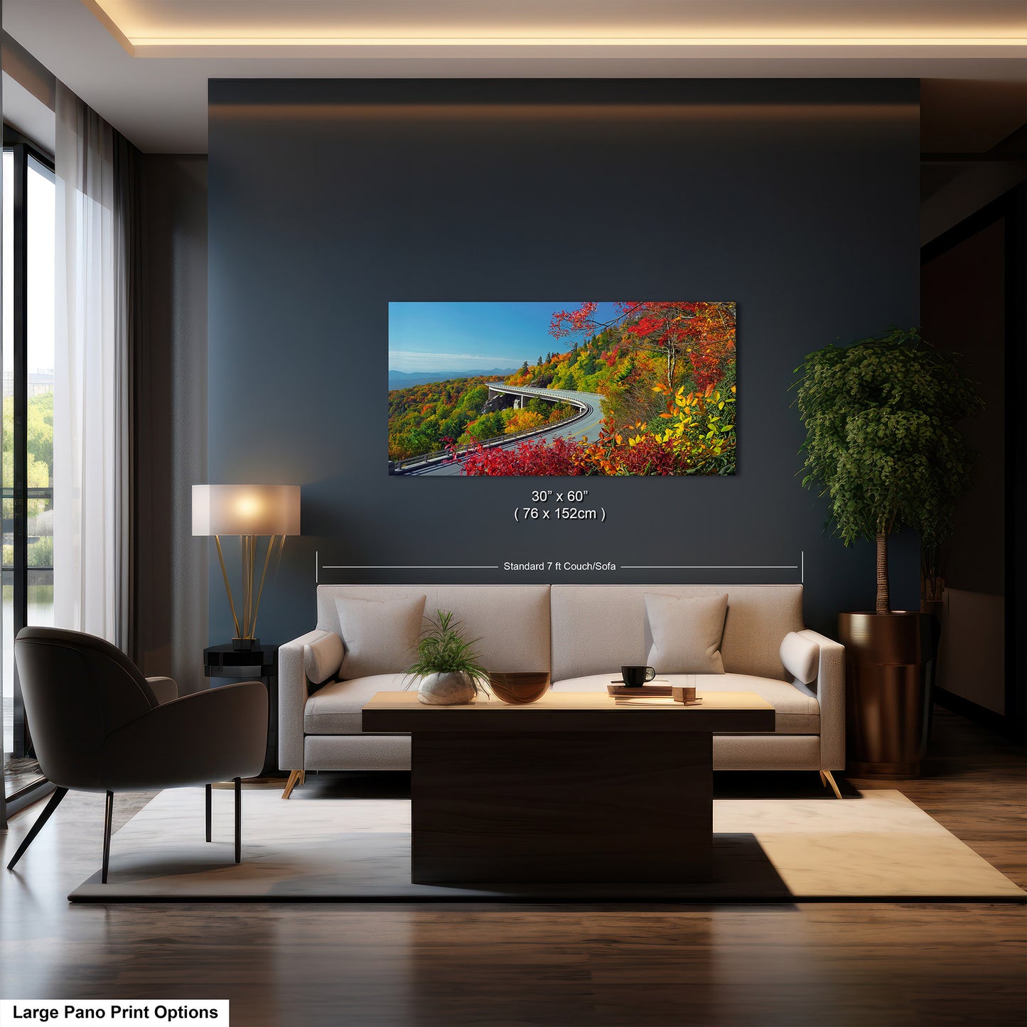 Blue Ridge Parkway Art Print Autumn Colors at Linn Cove Viaduct Grandfather Mountain North Carolina