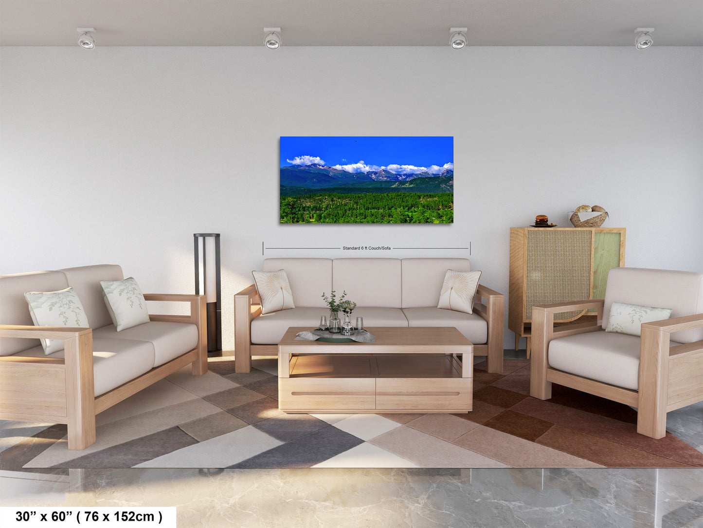 Panoramic picture of Rocky Mountain national park, Estes park wall art, national park photography, Longs Peak photo, Colorado mountains canvas