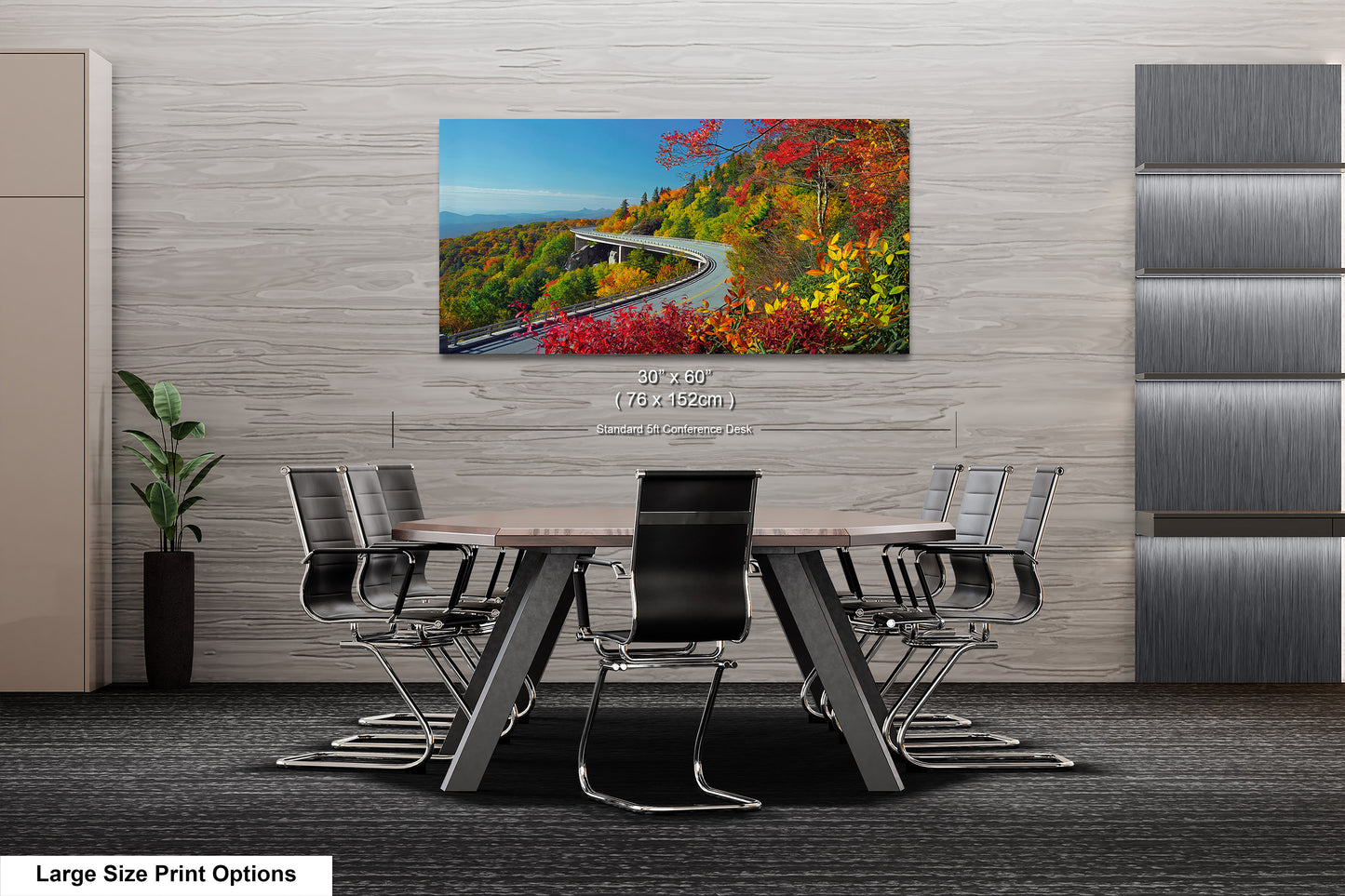 Blue Ridge Parkway Art Print Autumn Colors at Linn Cove Viaduct Grandfather Mountain North Carolina