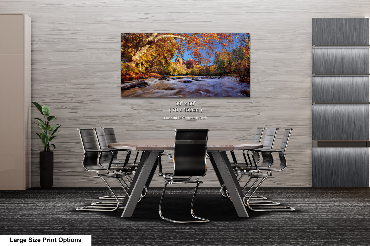 Autumn View of Red Rock Crossing and Cathedral Rock Sedona Northern Arizona