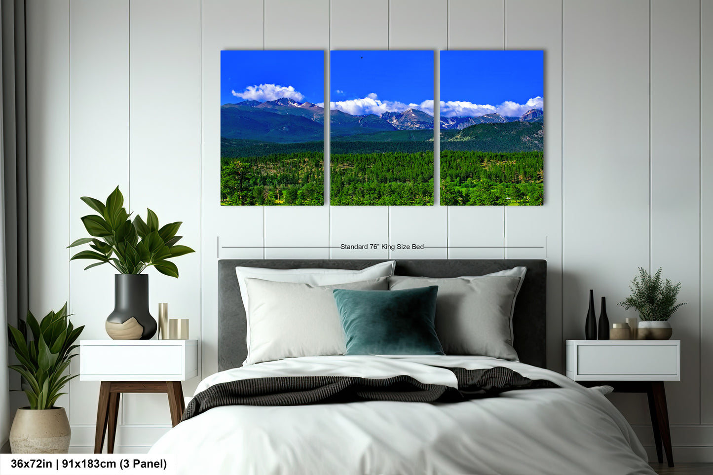 Panoramic picture of Rocky Mountain national park, Estes park wall art, national park photography, Longs Peak photo, Colorado mountains canvas