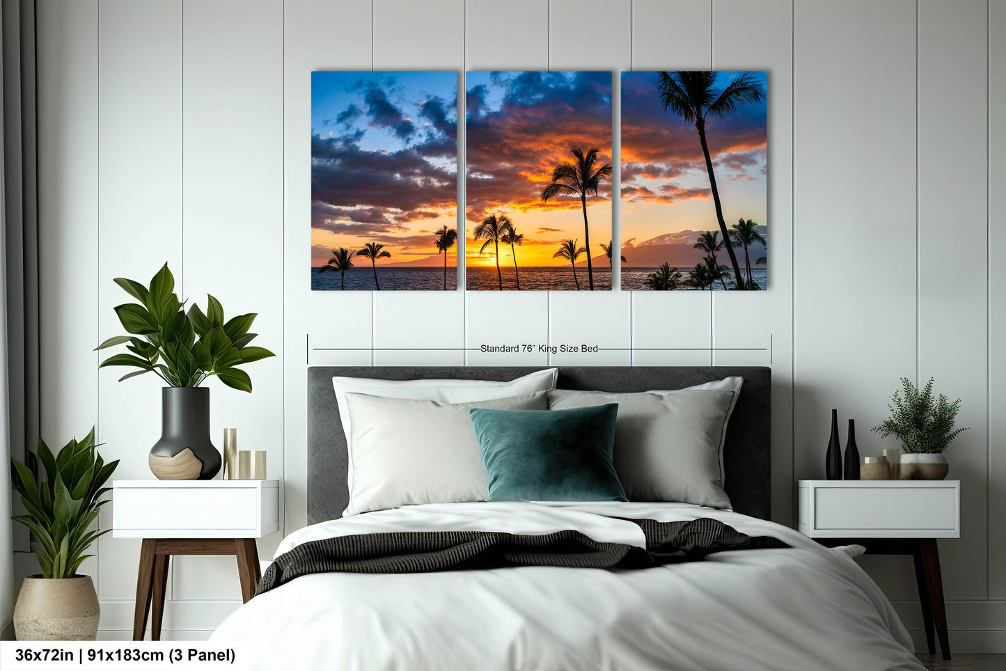 Maui Sunset Photo, Real Photo, Maui Print, Maui Wall Art, Maui Palms, Maui Photo, Maui Canvas Print, Maui Wall Decor, Hawaii Metal Print