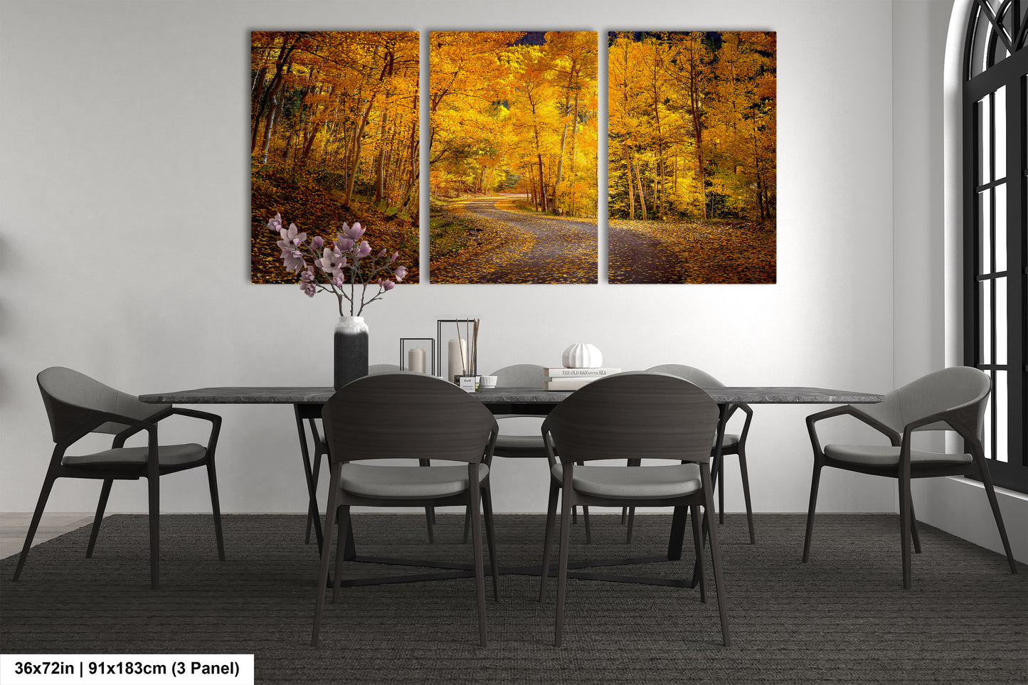 Colorado Aspens, Curvy road, autumn color, Little Cimarron Valley, Rocky Mountains, golden leaves, Photography wall art