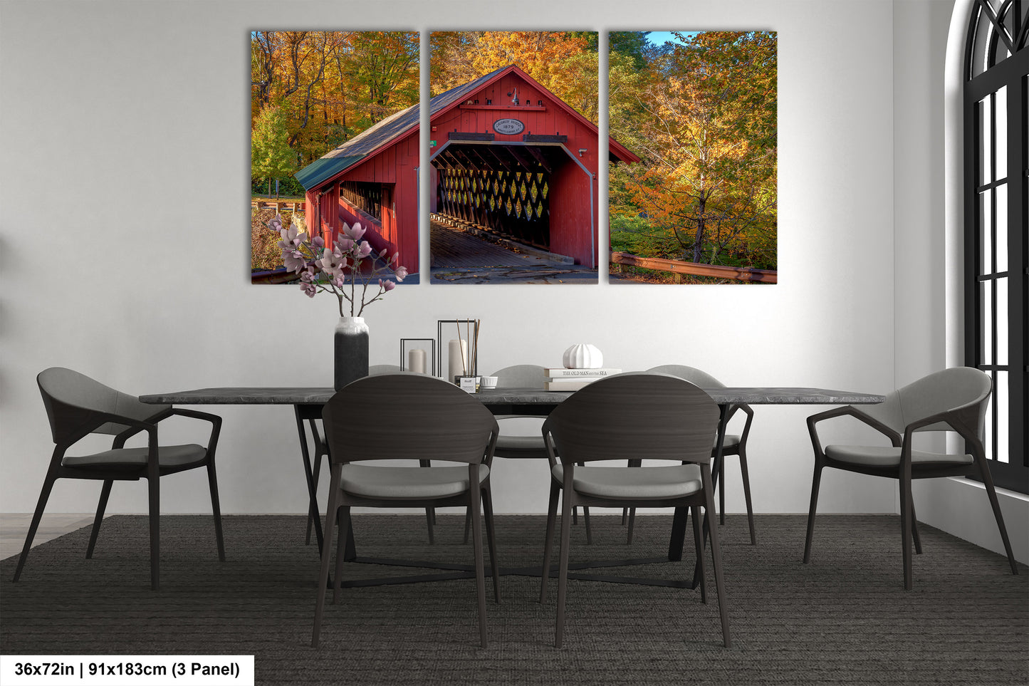 Creamery Covered Bridge Art Print - Brattleboro Vermont Scenic Decor